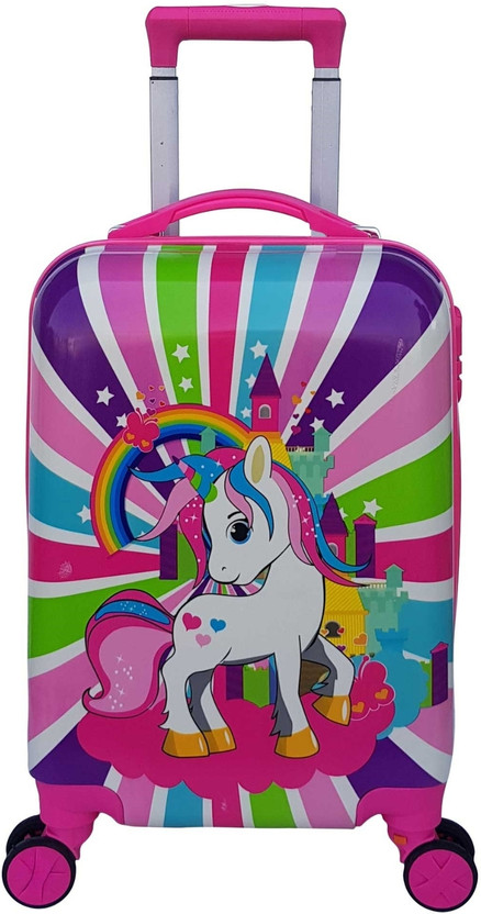 Miss Miss & Chief ABS Hard Shell Cartoon Print Kids Travel Trolley Bag With 360° spinner wheels Cabin Suitcase 2 Wheels - 20 inch - Flipkart Deal