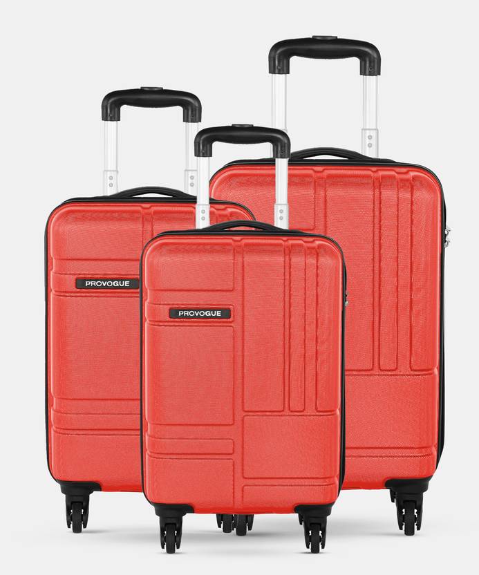PROVOGUE Hard Body Set of 3 Luggage – Brick- Scarlet Red- Combo Set-3 (30″+26″+22″) – Red