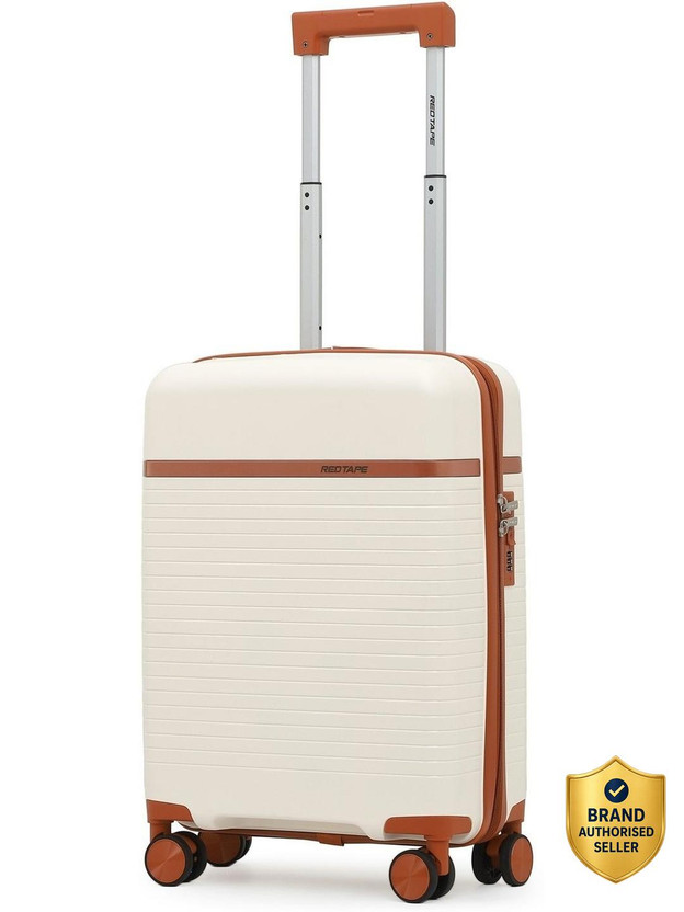 Red Tape Unisex 40L Polypropylene Hard Trolley Bag With Mobile Holder Cabin Suitcase 8 Wheels - 20 inch