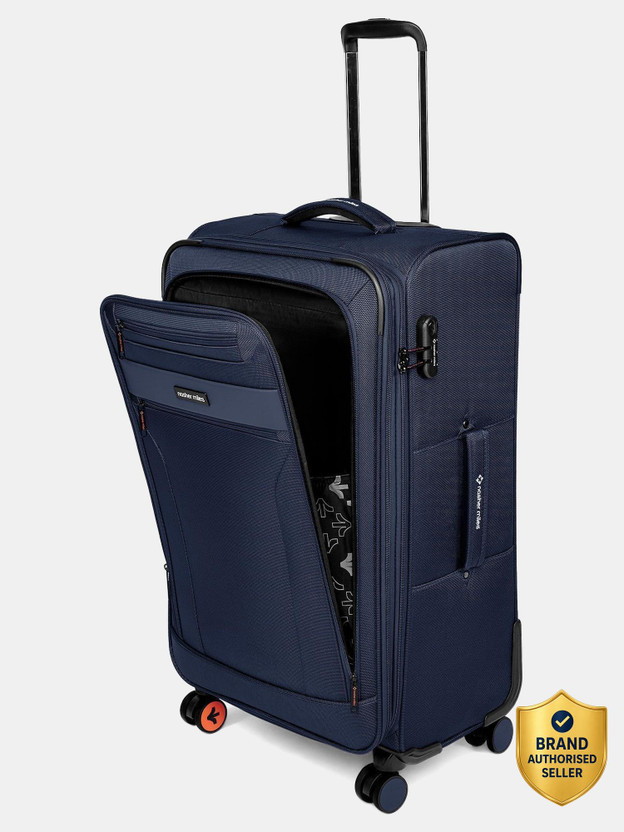 NASHER MILES Berlin Expander Soft-Sided Polyester 28 Inch Lightweight Travel Trolley Bag Expandable  Check-in Suitcase 8 Wheels - 28 inch