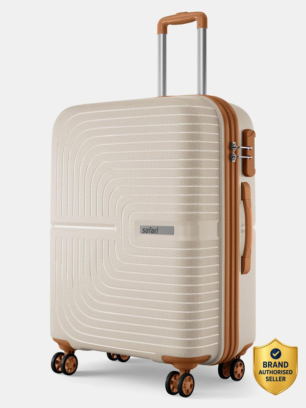 SAFARI Eclipse Neo 66 4W Luxury Beige Check-in Suitcase 8 Wheels - 26 Inches