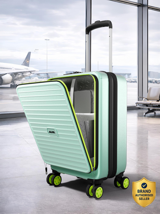 ALFA by VIP Deep Space Hard Side Laptop Compartment Trolley with Combination Lock Cabin Suitcase 8 Wheels - 22 Inch