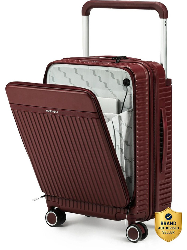 Assembly Assembly Small Hard-sided Trolley Luggage Bag (45L) with Packing Organiser Cabin Suitcase 8 Wheels - 20 inch - Flipkart Deal