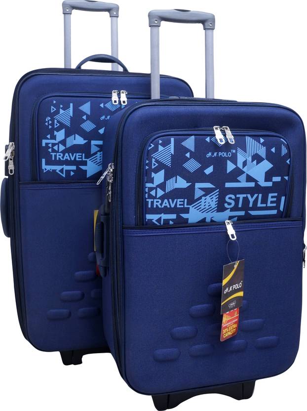 H.N. Lugage Expandable Cabin Luggage (71cm & 61cm) Nylon Trolley Bag/Suitcase With 2 Wheels