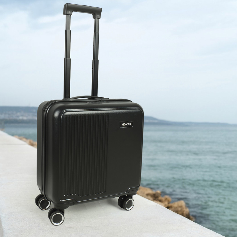 NOVEX Lynx Hard Top Laptop Overnighter Bag | Laptop Roller Case | Business Trolley Bag Overnighter & Briefcase 8 Wheels - 18 inch