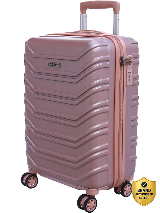ROMEING ROMEING (20 inch | 55 cm) (RoseGold) Cabin Luggage Hardside Trolley Bag Cabin Suitcase 4 Wheels - 20 inch - Flipkart Deal