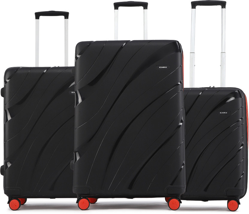 HRX by Hrithik Roshan Madrid 3 (Small 58cm | Medium 66cm | Large 75cm) Cabin & Check-in Set 8 Wheels - 30 inch