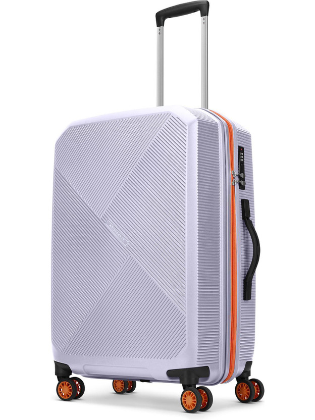 ARISTOCRAT Apex Hard Side Polypropylene Luggage | Trolley Bag with Combination Lock Check-in Suitcase 8 Wheels - 27 Inch