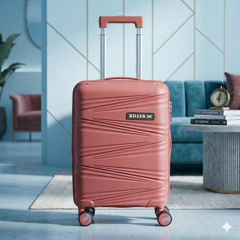 KILLER Hard Sided Spinners, Expandable Travel & Luggage Bags Trolley Bag Expandable  Cabin Suitcase 4 Wheels - 20 inch