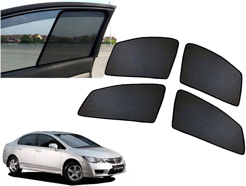 AUTO PEARL Side Window Sun Shade For Honda Civic(Black)