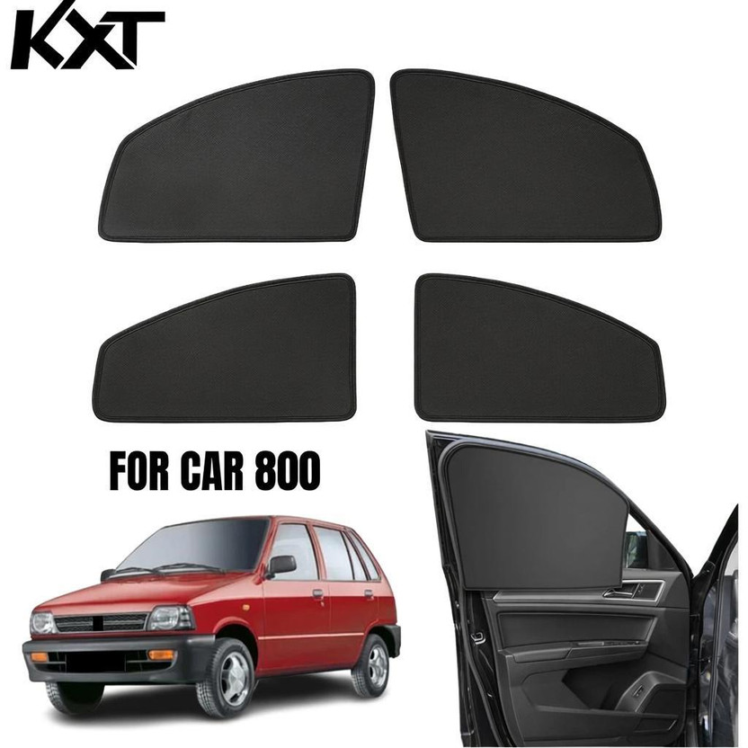 Kxt Side Window Sun Shade For Maruti Suzuki 800(Black)