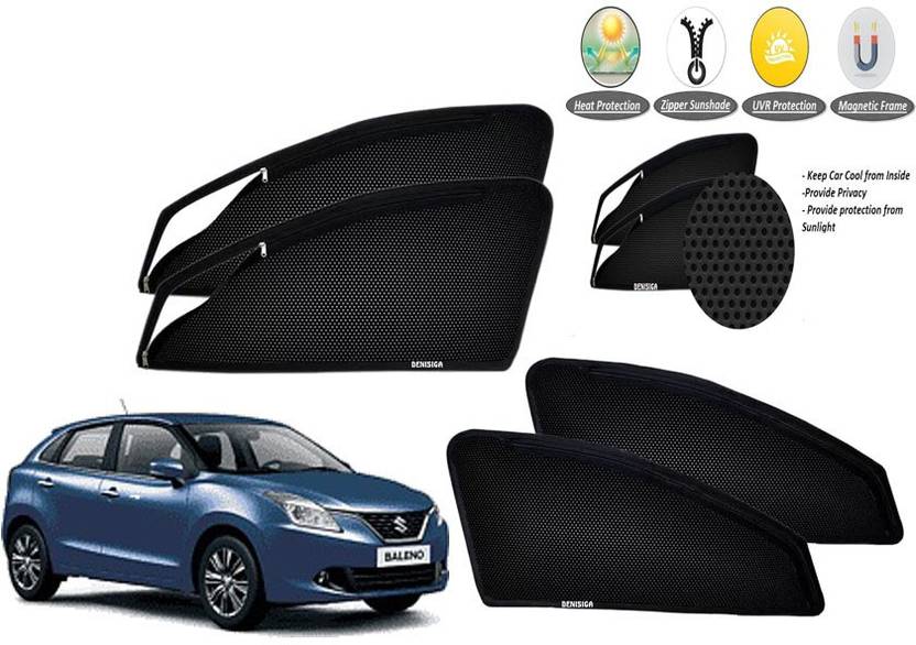 DENISIGA Rear Window, Side Window Sun Shade For Maruti Suzuki Baleno Price in India Buy