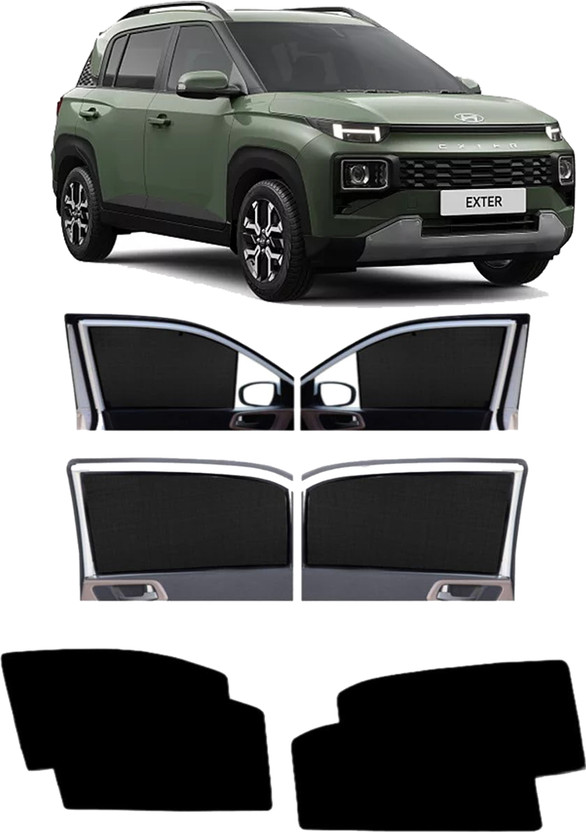 DreamRow Side Window Sun Shade For Hyundai Exter(Black)