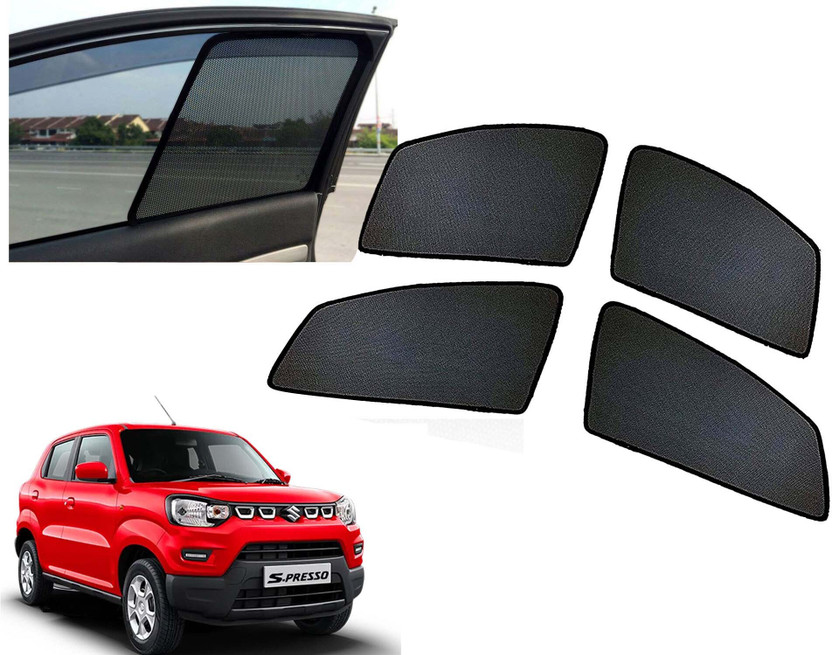 AUTO PEARL Side Window Sun Shade For Maruti Suzuki S Presso(Black)