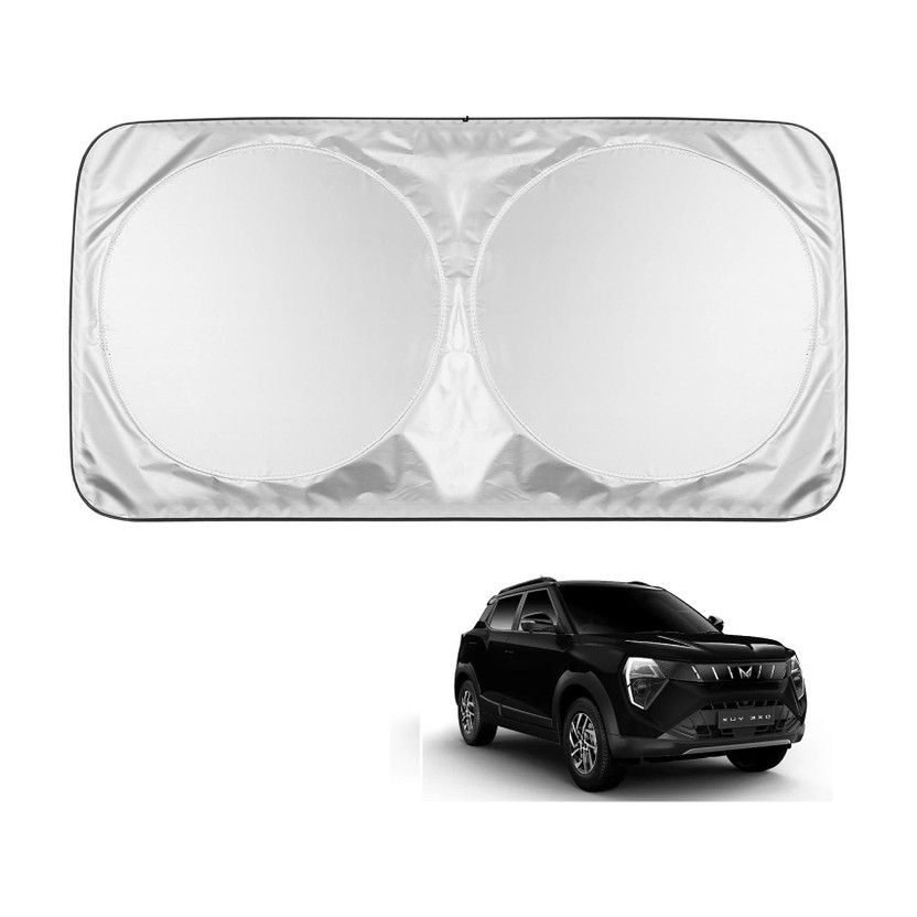 MOCKHE Windshield Sun Shade For Universal For Car Universal For Car(Silver)