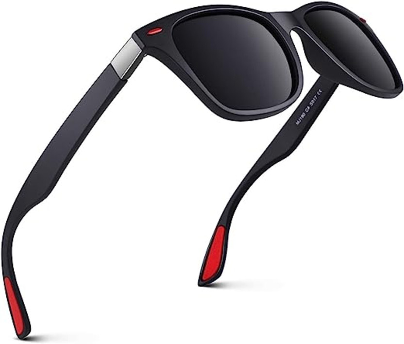 LENS LIBRARY Wayfarer Sunglasses(For Men, Black)