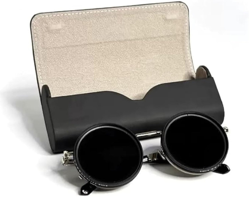 ALFATOORE Round Sunglasses(For Men & Women, Black)