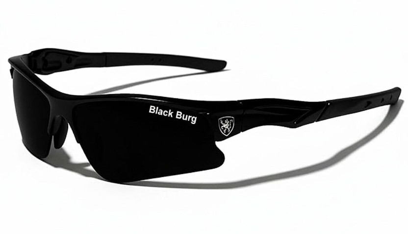 BLACK BURG Sports Sunglasses(For Men & Women, Black)