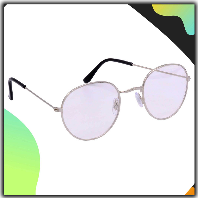 Hrinkar Round Sunglasses(For Men & Women, Clear)