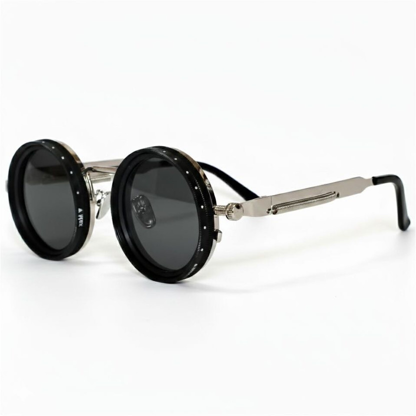 LIZA ANGEL Round Sunglasses(For Men & Women, Black)
