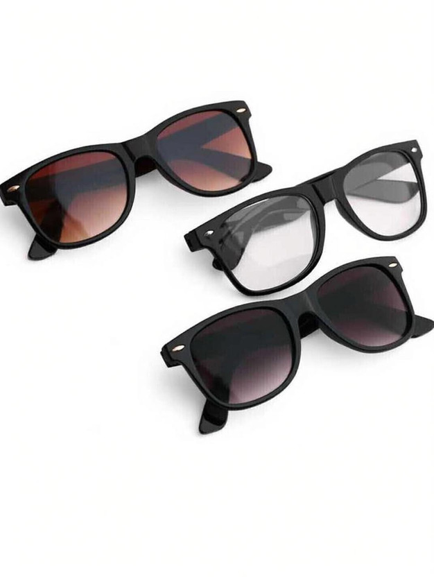 SRPM Wayfarer Sunglasses(For Men & Women, Clear, Black, Brown)