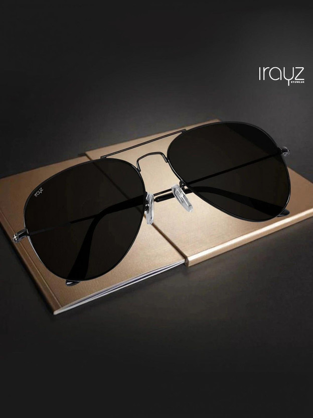 Irayz Aviator Sunglasses(For Men & Women, Black)