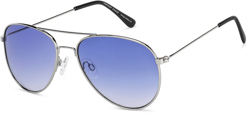 VINCENT CHASE by Lenskart Aviator Sunglasses(For Men & Women, Blue)