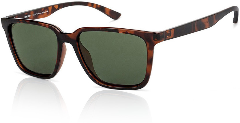 VINCENT CHASE by Lenskart Wayfarer Sunglasses(For Men & Women, Green)