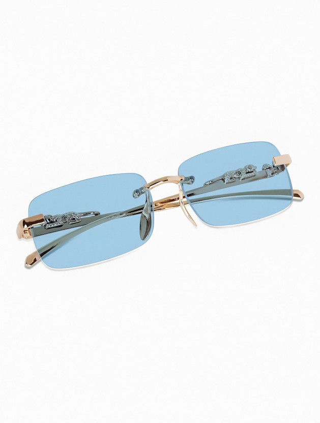 spectaswag Rectangular Sunglasses(For Men & Women, Blue)