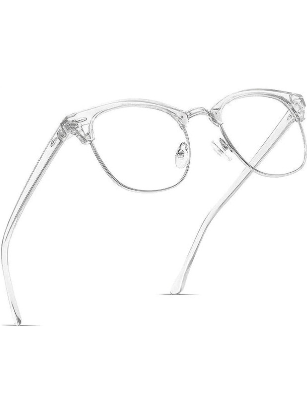 The Studded Clubmaster Sunglasses(For Men & Women, Clear)