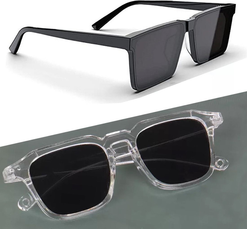 ELLIGATOR Wayfarer, Retro Square Sunglasses(For Men & Women, Black, Black)