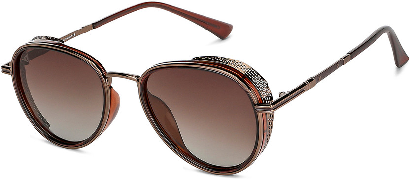 VINCENT VINCENT CHASE by Lenskart Aviator Sunglasses(For Men & Women, Brown) - Flipkart Deal