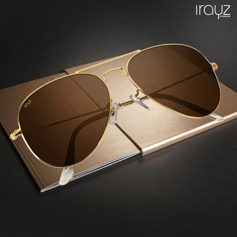 Irayz Aviator Sunglasses(For Men & Women, Brown)