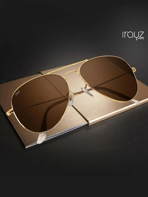 Irayz Aviator Sunglasses(For Men & Women, Brown)