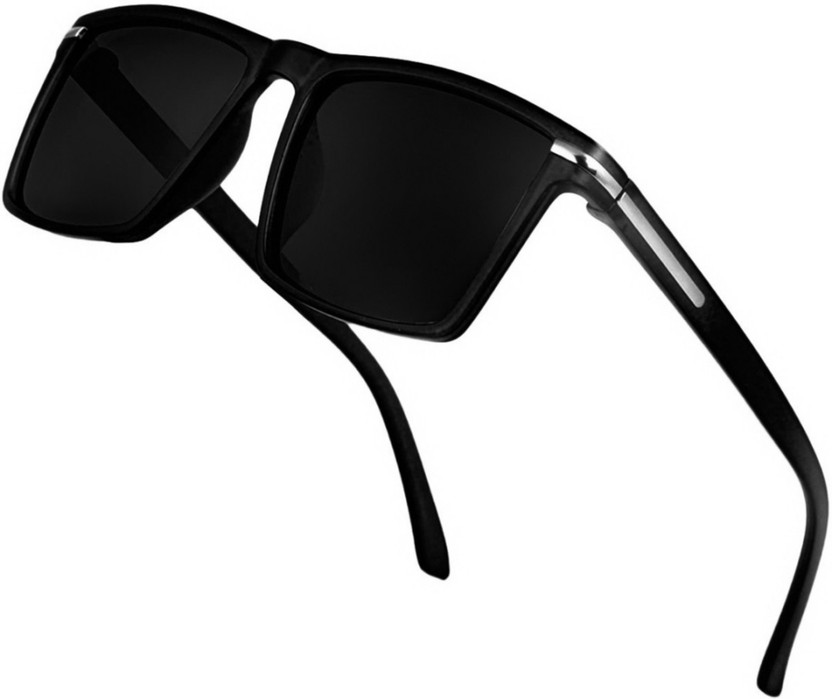 Dannilo Retro Square Sunglasses(For Men & Women, Black)