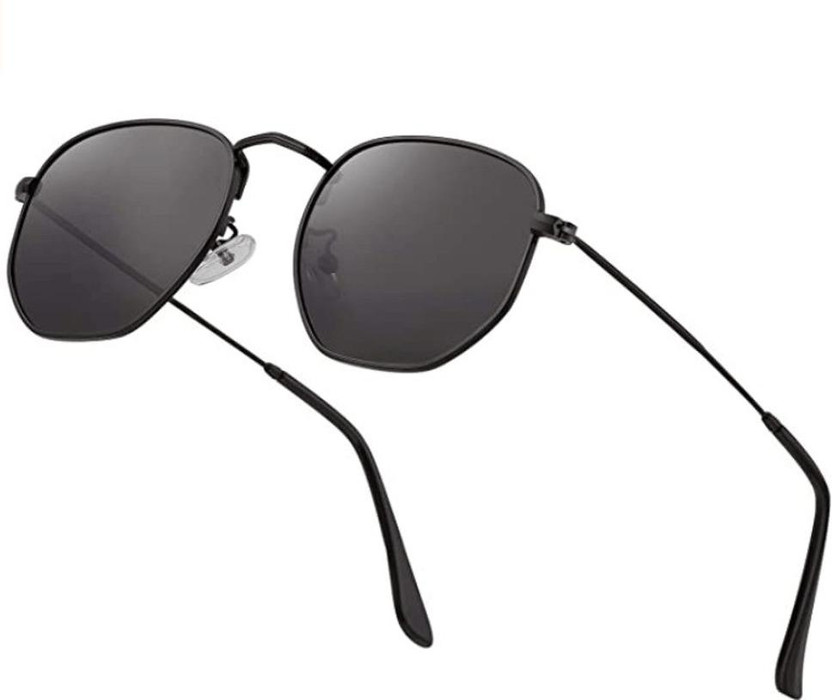 Quirkmall Retro Square Sunglasses(For Men & Women, Black)