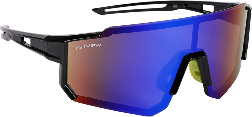 NuVew Sports, Wrap-around Sunglasses(For Men & Women, Blue, Violet)