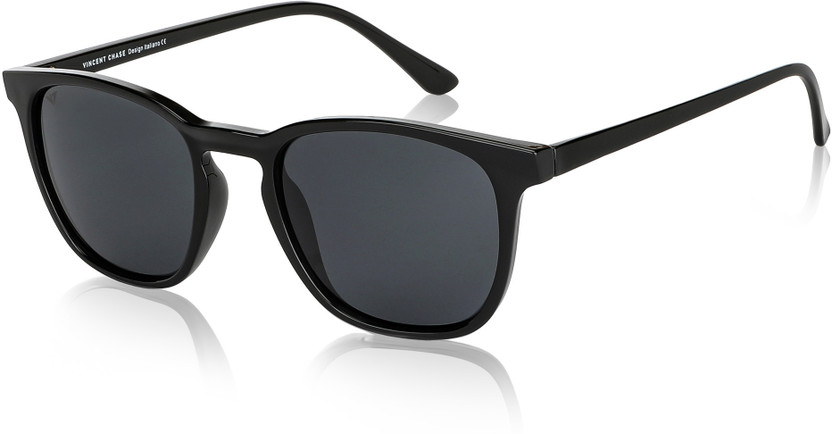 VINCENT CHASE by Lenskart Wayfarer Sunglasses(For Men & Women, Black)