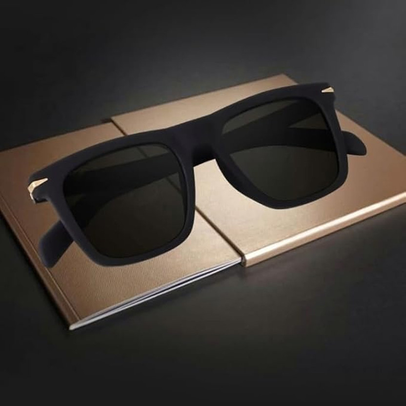 ELLIGATOR Retro Square Sunglasses(For Men & Women, Black)