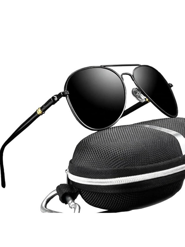 Mast & Harbour Aviator Sunglasses(For Men & Women, Black)