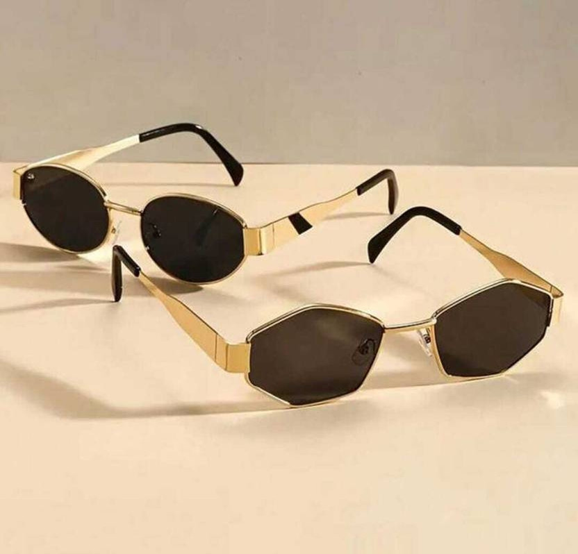 Dannilo Oval, Round Sunglasses(For Women, Black)
