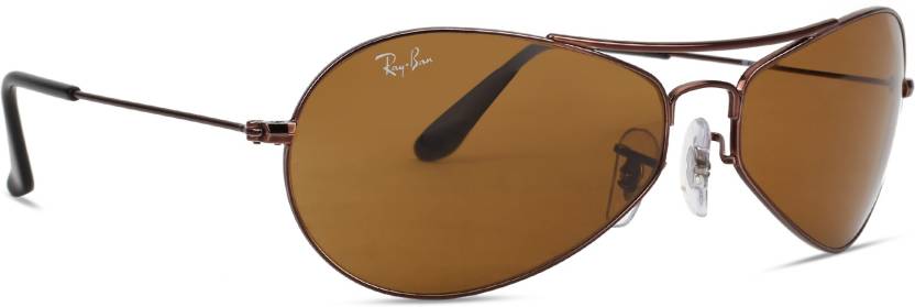 Buy Ray-Ban Aviator Sunglasses Brown For Men Online @ Best Prices in India  | Flipkart.com