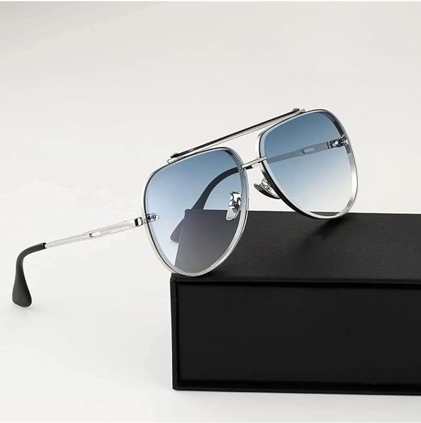 METRONAUT UV Protection, Gradient, Night Vision, Riding Glasses Sunglass(For Men, Blue)