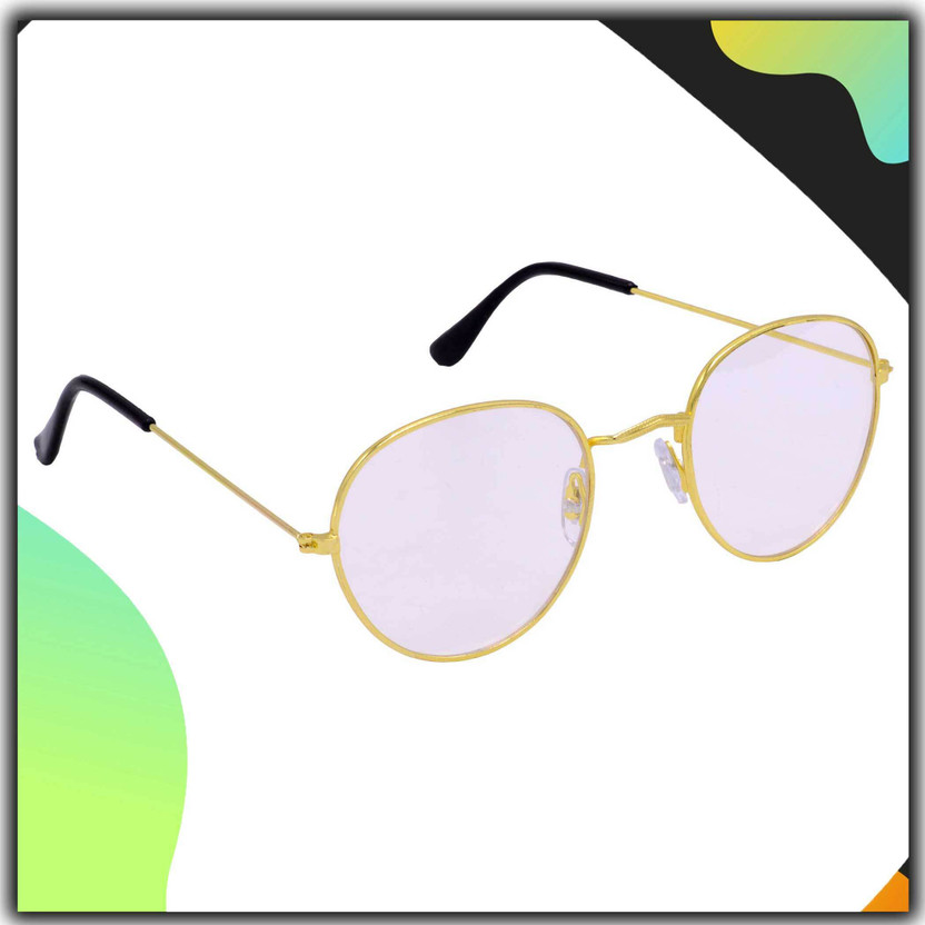 Hrinkar Round Sunglasses(For Men & Women, Clear)