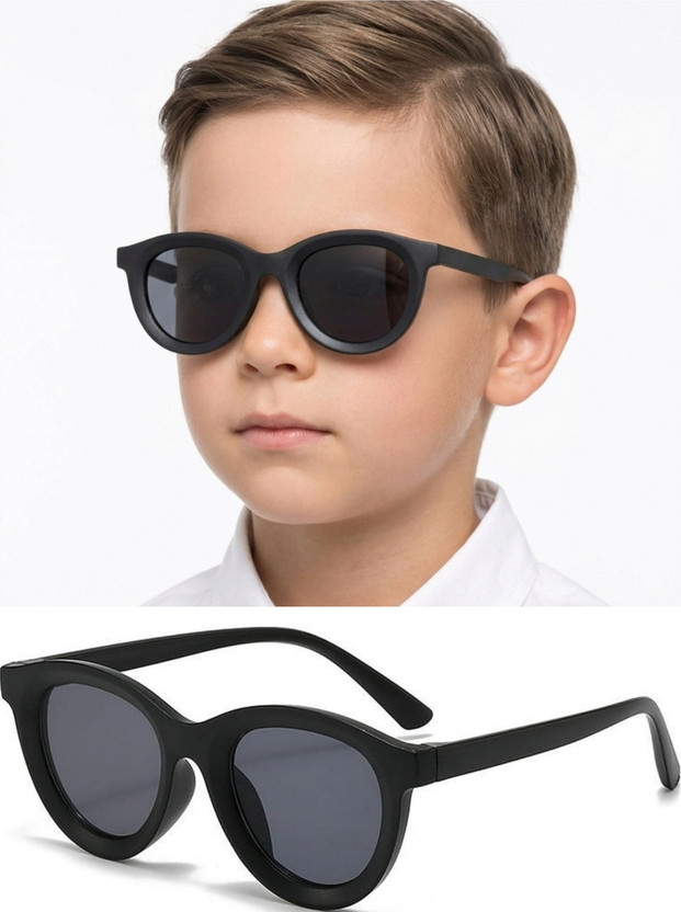 EYVORA EYEWEAR Over-sized Sunglasses(For Boys & Girls, Black)