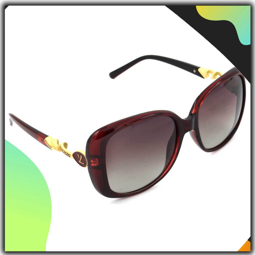 Hrinkar Rectangular Sunglasses(For Women, Pink)