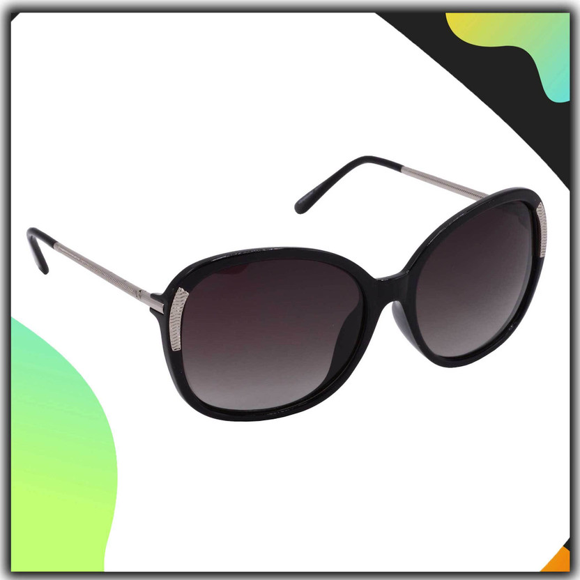 Hrinkar Oval Sunglasses(For Men & Women, Grey)