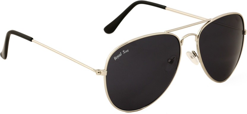 ROYAL SON Aviator Sunglasses(For Men, Black)