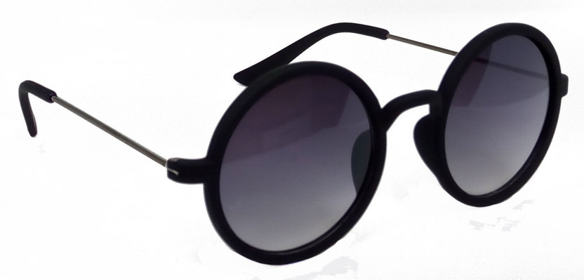 Hrinkar Round Sunglasses(For Men & Women, Grey)