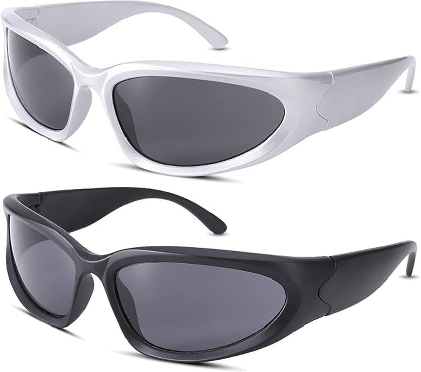 ELLIGATOR Wrap-around Sunglasses(For Men & Women, Black)